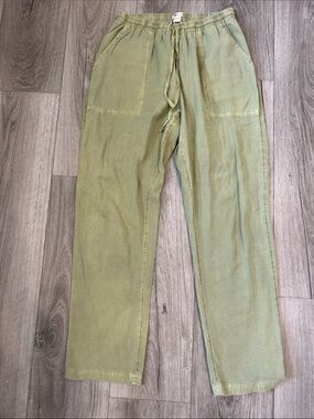 Billabong Women's Olive Green Straight Leg Drawstring Pants